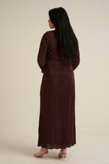 Chocolate Brown Luxe Maxi Dress