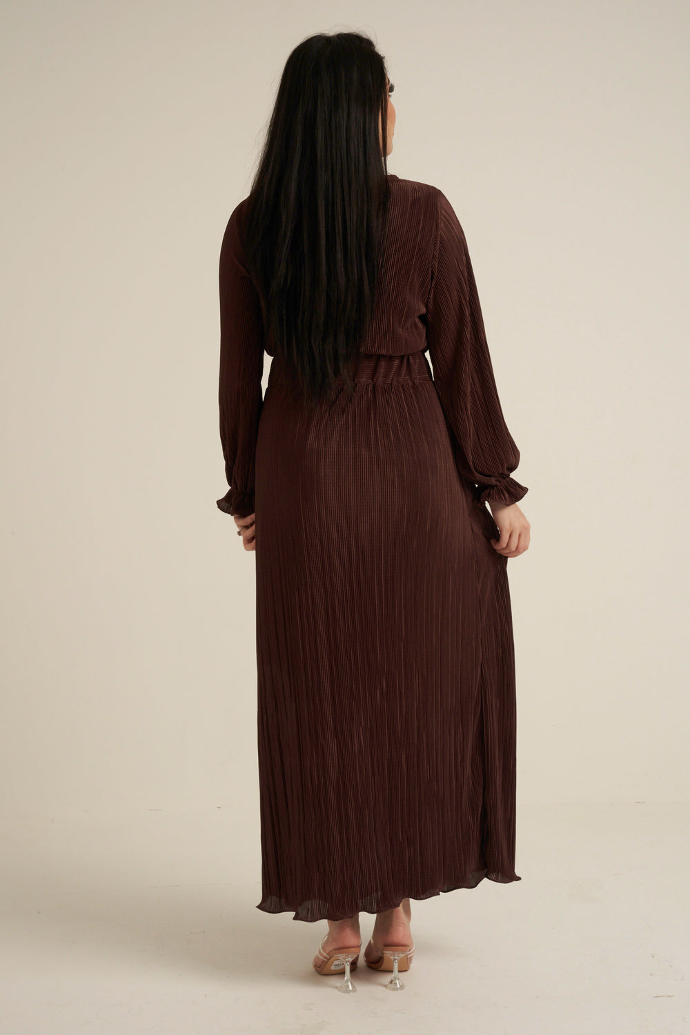 Chocolate Brown Luxe Maxi Dress