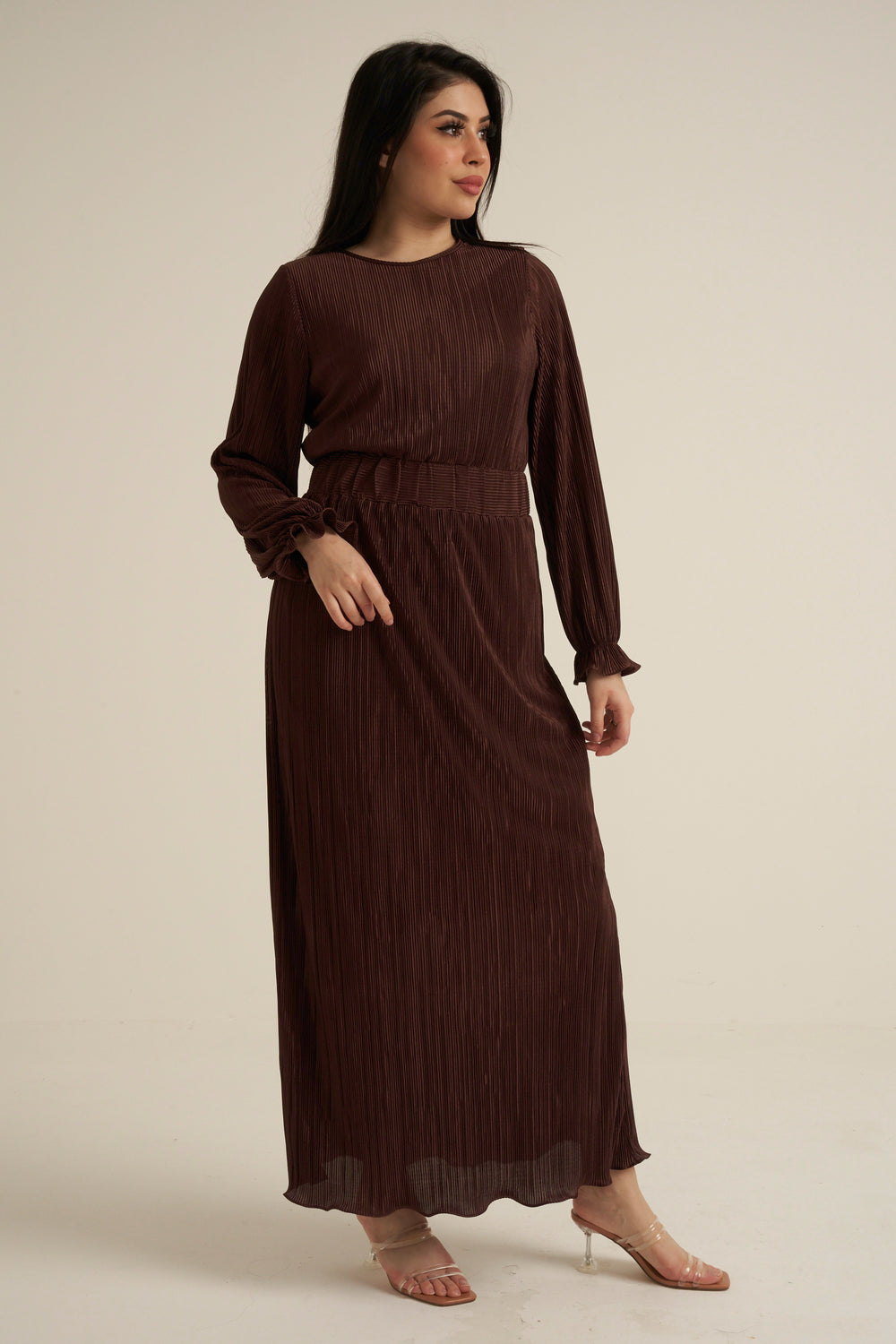 Chocolate Brown Luxe Maxi Dress