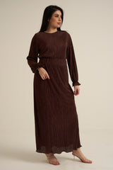 Chocolate Brown Luxe Maxi Dress