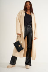 Cream Longline coat