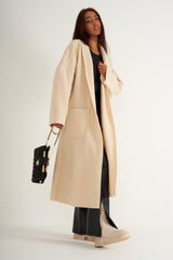 Cream Longline coat