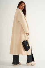 Cream Longline coat
