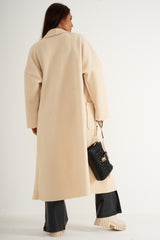 Cream Longline coat
