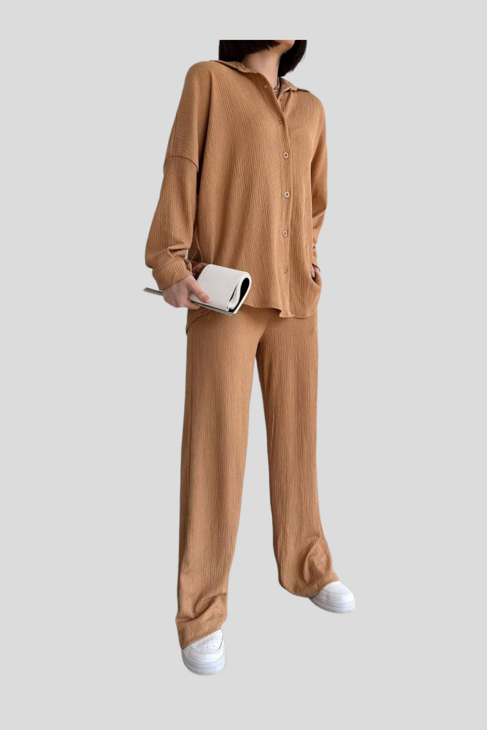 Caramel Relaxed Fit Co ord Set