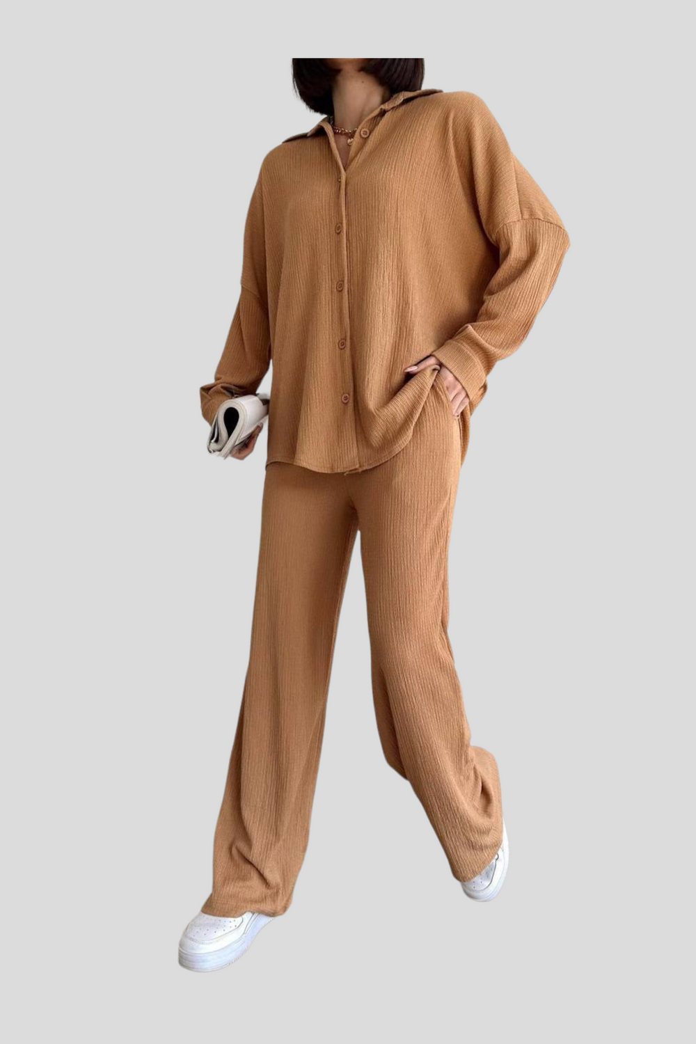 Caramel Relaxed Fit Co ord Set