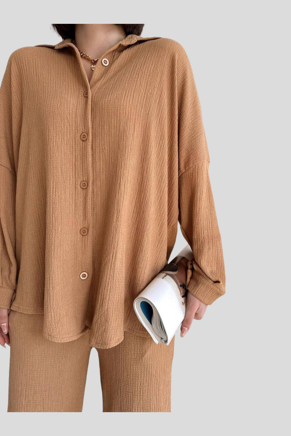 Caramel Relaxed Fit Co ord Set