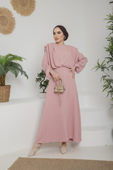 Aversa Pink Long Sleeve Maxi dress