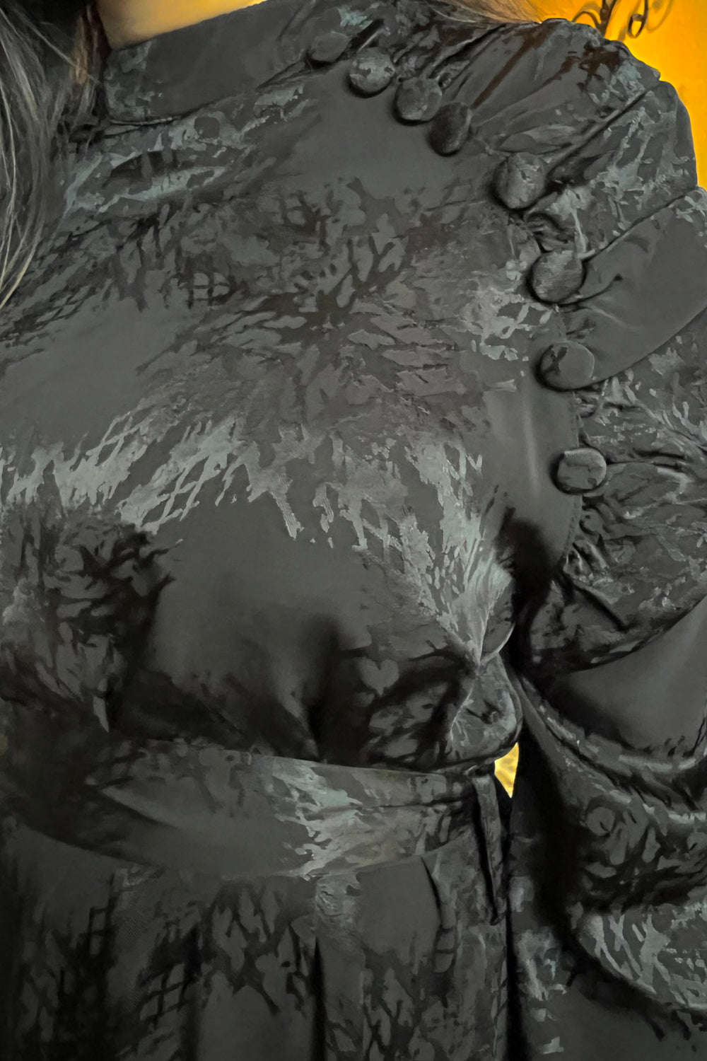 Verona Black Long Sleeve Maxi dress