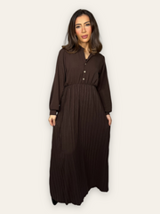 Chocolate textured long sleeve Maxi dress