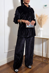 Black luxe velvet co ord